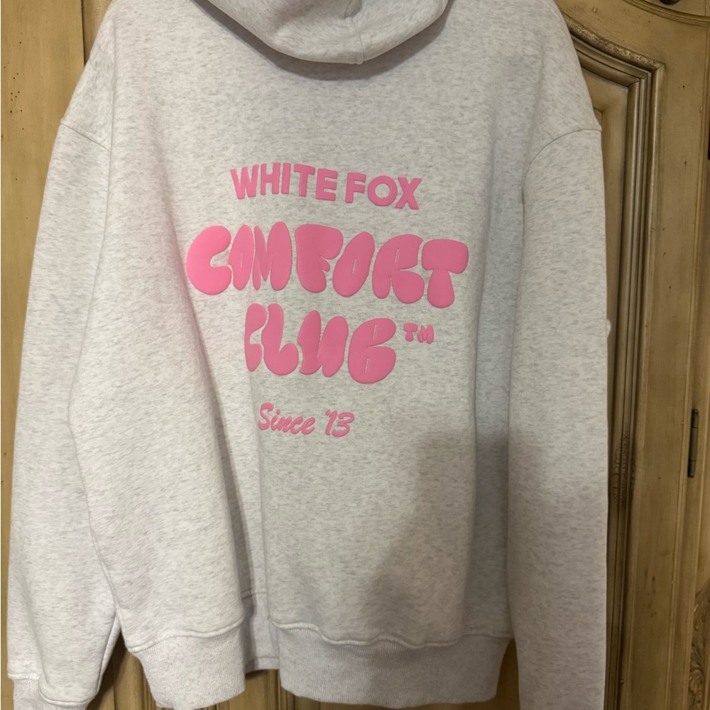 WhiteFox Gray Hoodie with Pink Graphic - Picture 4 of 4